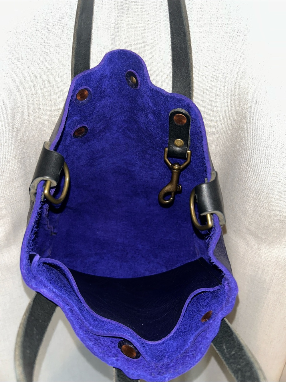 Go Forth Goods mini Avery Tote Violet leather - Picture 8 of 9